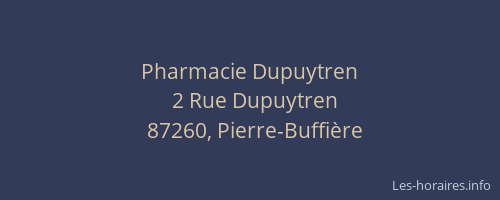 Pharmacie Dupuytren