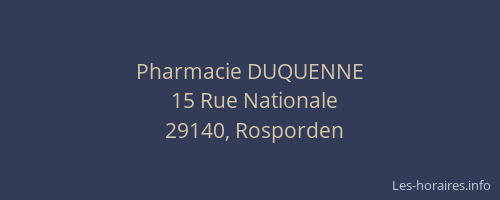 Pharmacie DUQUENNE