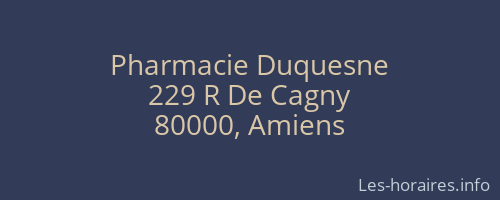 Pharmacie Duquesne