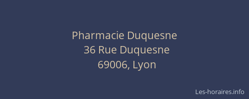 Pharmacie Duquesne