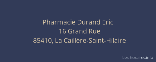 Pharmacie Durand Eric