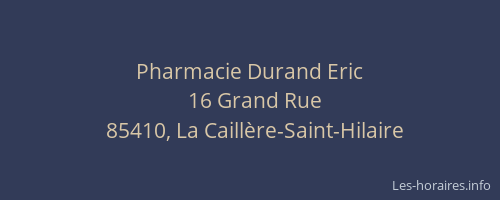Pharmacie Durand Eric