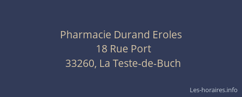 Pharmacie Durand Eroles