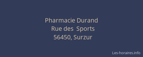 Pharmacie Durand