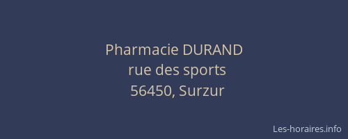 Pharmacie DURAND
