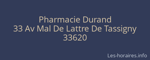 Pharmacie Durand