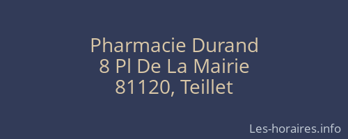 Pharmacie Durand