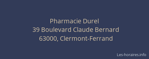 Pharmacie Durel