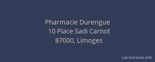 Pharmacie Durengue