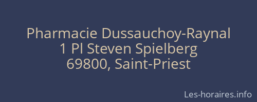 Pharmacie Dussauchoy-Raynal
