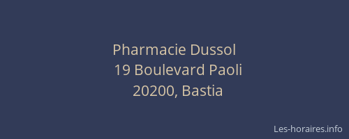 Pharmacie Dussol