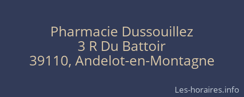 Pharmacie Dussouillez