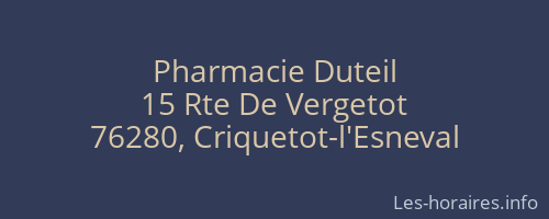 Pharmacie Duteil