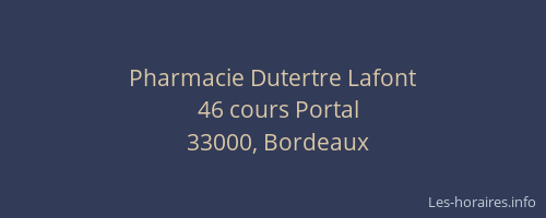 Pharmacie Dutertre Lafont