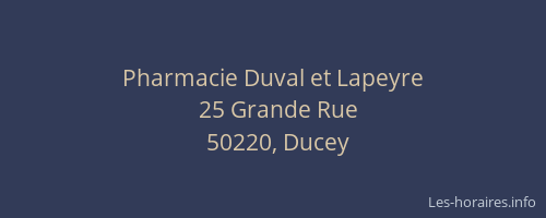 Pharmacie Duval et Lapeyre