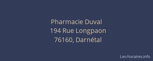 Pharmacie Duval