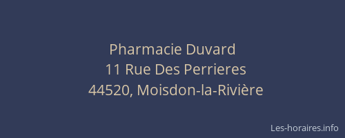 Pharmacie Duvard