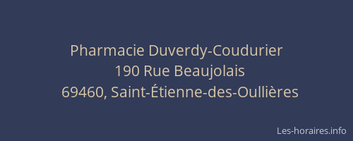 Pharmacie Duverdy-Coudurier
