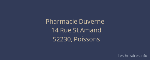 Pharmacie Duverne
