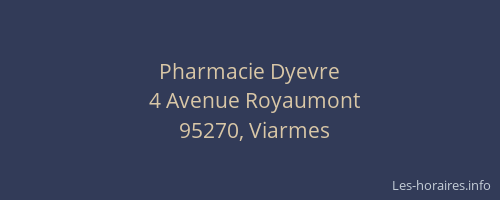 Pharmacie Dyevre