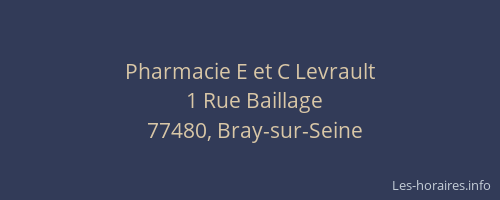 Pharmacie E et C Levrault