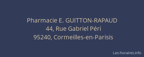 Pharmacie E. GUITTON-RAPAUD