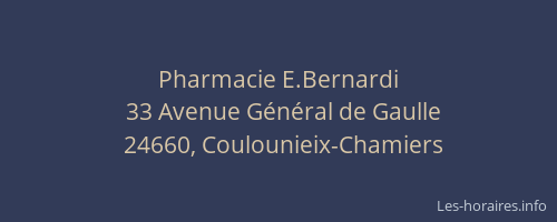 Pharmacie E.Bernardi