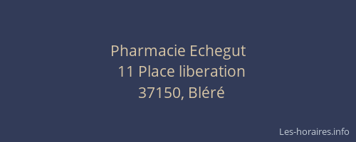Pharmacie Echegut