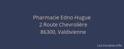Pharmacie Edno Hugue