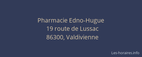 Pharmacie Edno-Hugue