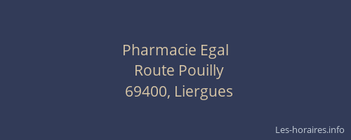 Pharmacie Egal