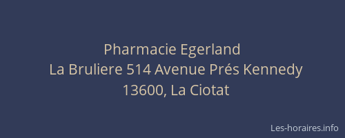 Pharmacie Egerland