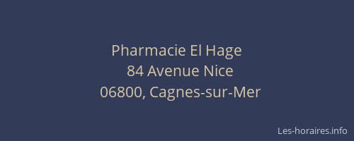 Pharmacie El Hage