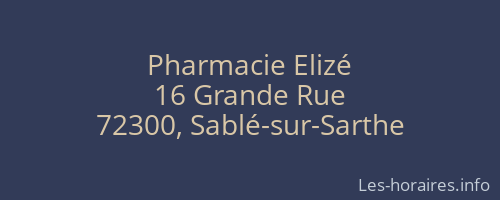 Pharmacie Elizé