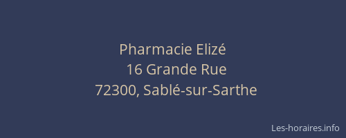 Pharmacie Elizé