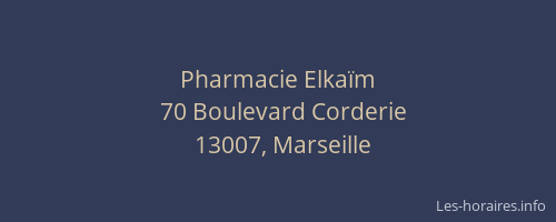 Pharmacie Elkaïm