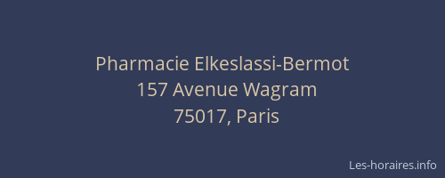 Pharmacie Elkeslassi-Bermot