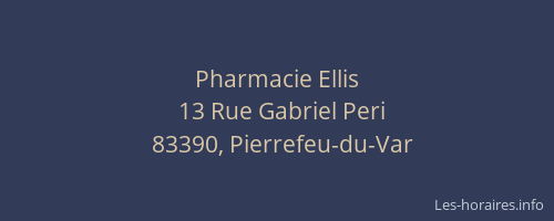 Pharmacie Ellis