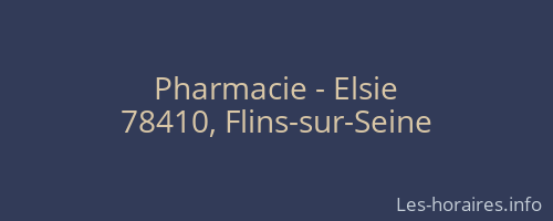 Pharmacie - Elsie