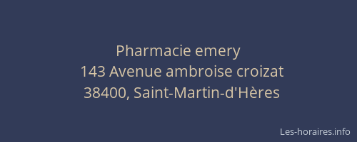 Pharmacie emery