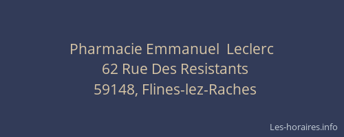Pharmacie Emmanuel  Leclerc