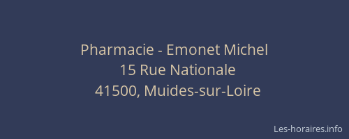 Pharmacie - Emonet Michel