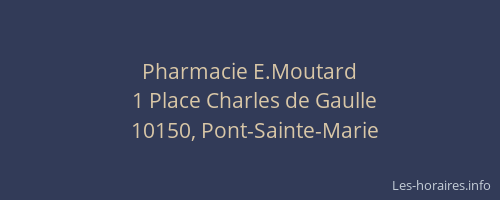 Pharmacie E.Moutard