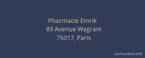 Pharmacie Emrik