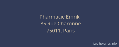 Pharmacie Emrik