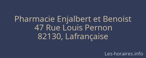 Pharmacie Enjalbert et Benoist