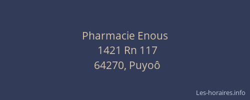 Pharmacie Enous