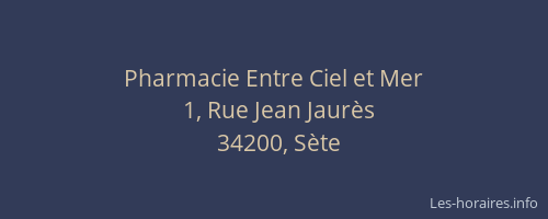 Pharmacie Entre Ciel et Mer