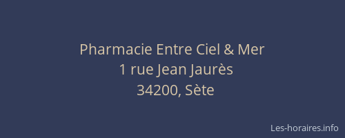 Pharmacie Entre Ciel & Mer