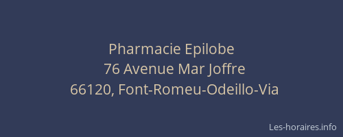 Pharmacie Epilobe